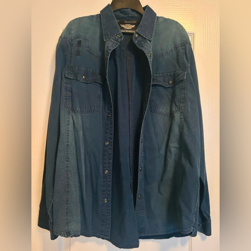 Harley-Davidson Men's Navy Shirt Jacket